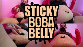Sticky Boba Belly WMV - Gooey Tapioca Pearl Belly Button Poke & Play