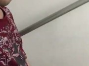 Jerking off in the fire escape stairs