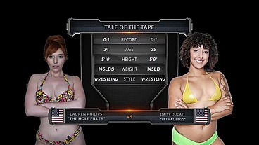 Daisy Ducati vs Lauren Phillips Female Wrestling