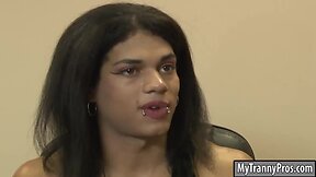 Chesty tgirl morena ebony anal fucked