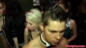 Girl feeling lustful at a party for a good fuck