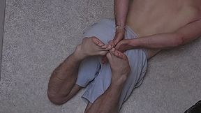 Les pieds entrave en zip-tee