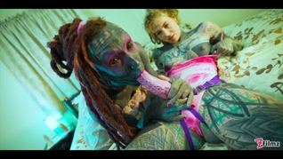 Intense Tattoo Femdom Session with Anuskatzz and Lily