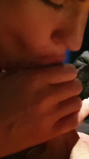 Two German Best Friend Teens Give Risky Public Blowjob at Cinema and Swallow