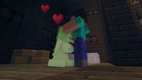 Minecraft Slime Girl Submissive Blowjob without using hands