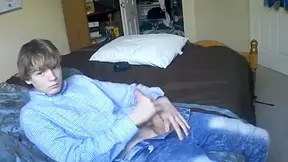 Twink In Blue Shirt Enjoys Jerk Session Porn