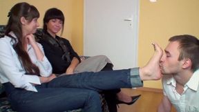 Slave Worship Feet Of Weronika And Shoes Of Dominika- HD 1280x720