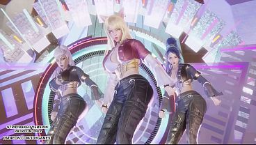 [MMD] KARD - GUNSHOT - Ahri, Kaisa &amp_ Evelynn Sexy Kpop Dance League of Legends Hentai Uncensored 4K 60FPS