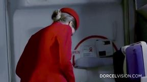 Lucy Heart And Rhiannon Ryder In , Sex, Airline Hostess, Flight Attendant, Nylon Stockings!!