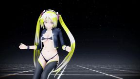 hatsune miku undressing dancing icy song hentai vocaloid mmd 3d blonde hair