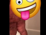 Fat guy take an shower