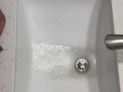 Pissing in my bathroom sink! This was a request..