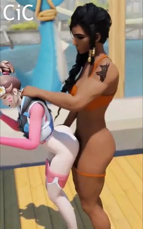 D.Va Fucked By Big Futa Dick On A Boat