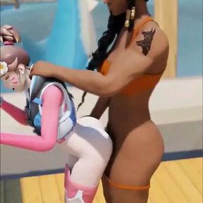 D.Va Fucked By Big Futa Dick On A Boat