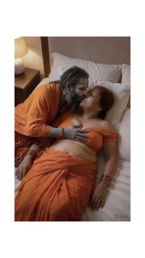 Step-mom with big tits seduces in saree