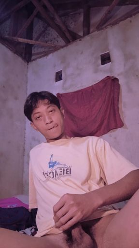 Asian Masturbating To Crot And Smearing Camera With Cum