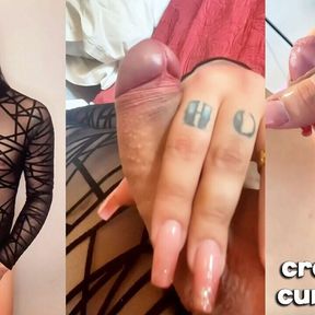 Tattooed Trans Girl and Her Creamy Cumshot