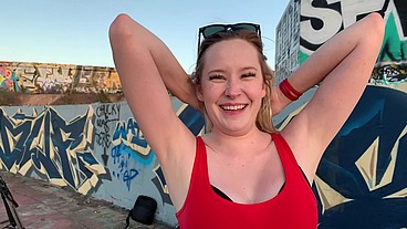 BUSTED! Blonde Porn hoe CAUGHT filming in PUBLIC by strangers! Wheel of Misfortune earns it's name!