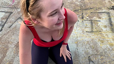 BUSTED! Blonde Porn hoe CAUGHT filming in PUBLIC by strangers! Wheel of Misfortune earns it's name!