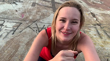 BUSTED! Blonde Porn hoe CAUGHT filming in PUBLIC by strangers! Wheel of Misfortune earns it's name!