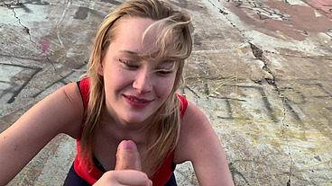 BUSTED! Blonde Porn hoe CAUGHT filming in PUBLIC by strangers! Wheel of Misfortune earns it's name!
