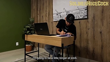 While my MILF wife is working, she hired a Mexican whore... My wife discovers us and pays her more money to fuck without a condom