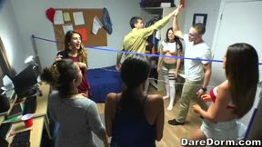 Reality Kings - Latina Stacey Levine & Megan Play 3some Sex in Tiny Booty Shorts During a Wild Dorm Room Party