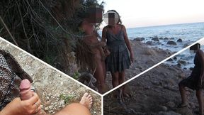 FLASHING my COCK in front of my STEPDAUGHTER in a PUBLIC BEACH and she HELPS me CUMSHOT fast in front of everyone - REAL RISKY