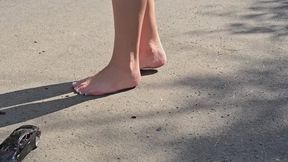 Giantess Car Trample – Barefoot BMW Destruction with Power & View