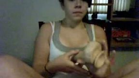 I love playing with my big dildo in front of my webcam