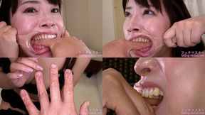 Hinata Tachibana - A cute girl bites a man's finger with all her might, making it while exposing her back teeth with a hook at the corner of her mouth - 1080p
