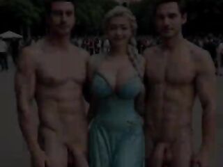 Elsa fellatio in a park (AI-generated)