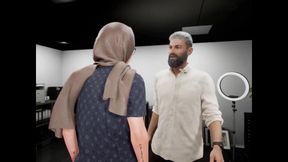 Muslim Hijab Girl Hard Fucked in Her Asshole