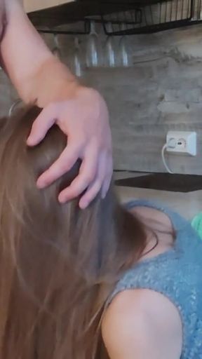 My pussy is stretched by his cock and hands   Clip 1