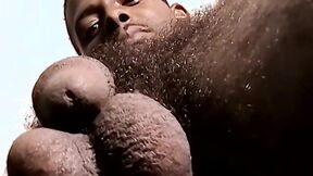 Handsome black deviant Joey masturbates before cumming