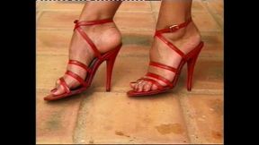 Sexy MILF Shows off Her Amazing Feet with Ring and Nail Polish