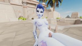 Widowmaker - Teasing thighjob (A XXX Parody)