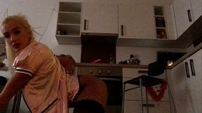 NO PANTIES Daisy Lee smokes in fishnets lingerie and does a great show