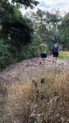 Male pigs Cruising bareback public park   Clip 3