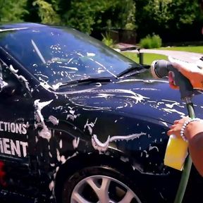 Sexy Carwash with 2 hot babes