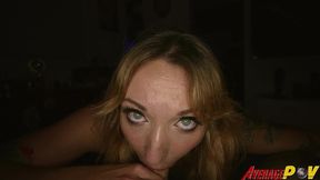big tit cutie daisie belle gives night time blowjob