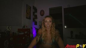 big tit cutie daisie belle gives night time blowjob