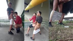 fodendo na marginal tiete,na passarela,carros passando ,eu e meu primo fodendo