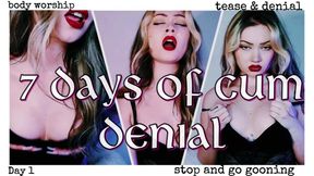 7 Days Of Cum Denial / Day 1 : Stop and Go Gooning