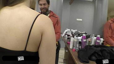 Horny Beautician Amalia Takes Dean’s Hardcore Hammering In Salon Fuck!