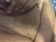 FTM bear chub stroking my fat tcock close up