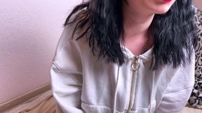Brunette Jerking off on Neighbor