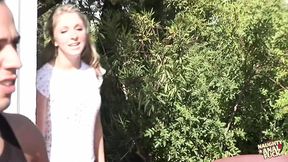 Shapely blonde milf has an extreme orgasm in a hardcore anal threesome