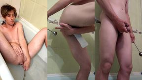 hydrostimulation of the rose sphincter with deep anal orgasm with male squirt without hands