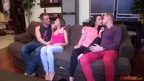 18videoz - Foxy Di - Efina - Perfect double date with swinger sex